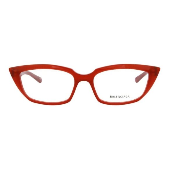 Balenciaga Womens Cat Eye Red Red Transparent Fashion Designer Eyewear - Picture 1 of 4